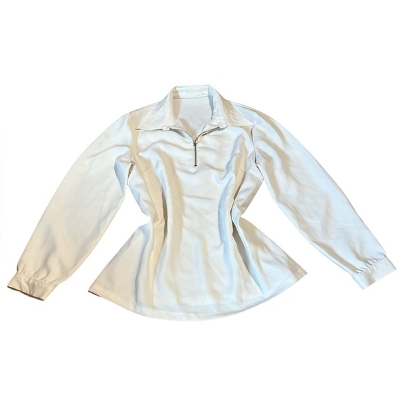Vintage Tops - Vintage white collared shirt, medium